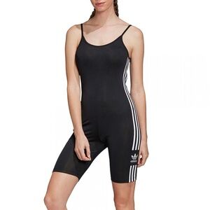 Adidas Originals Women's Cycling Suit in black with white 3-stripes Size Small